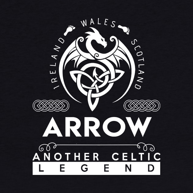 Arrow Name T Shirt - Another Celtic Legend Arrow Dragon Gift Item by harpermargy8920